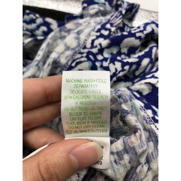 Lilly Pulitzer Size XS Cardigan Gigi Knit Wrap & Tank Top Shell Blue Paisley - Picture 9 of 10